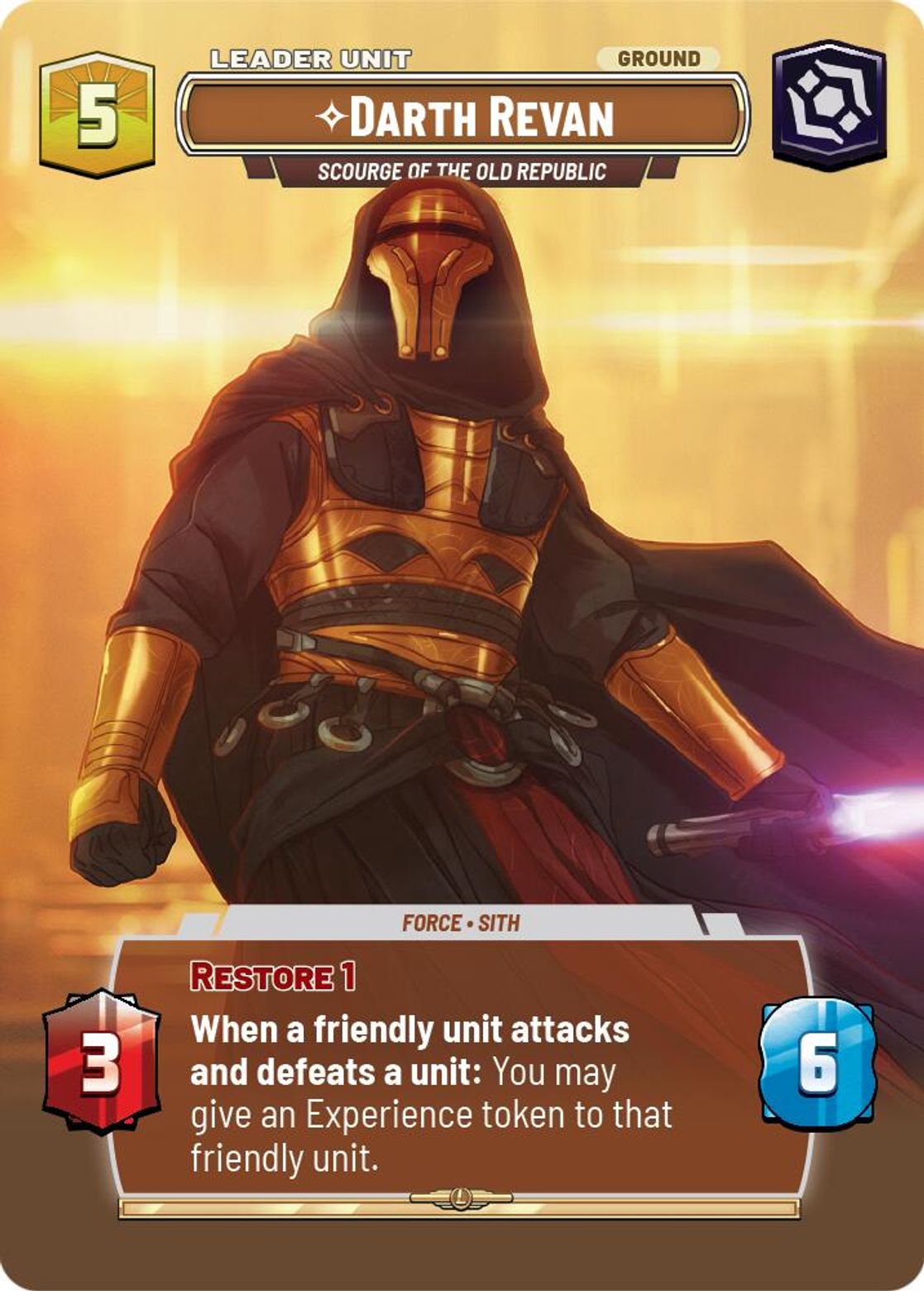 Darth Revan, Scourge of the Old Republic (verso)