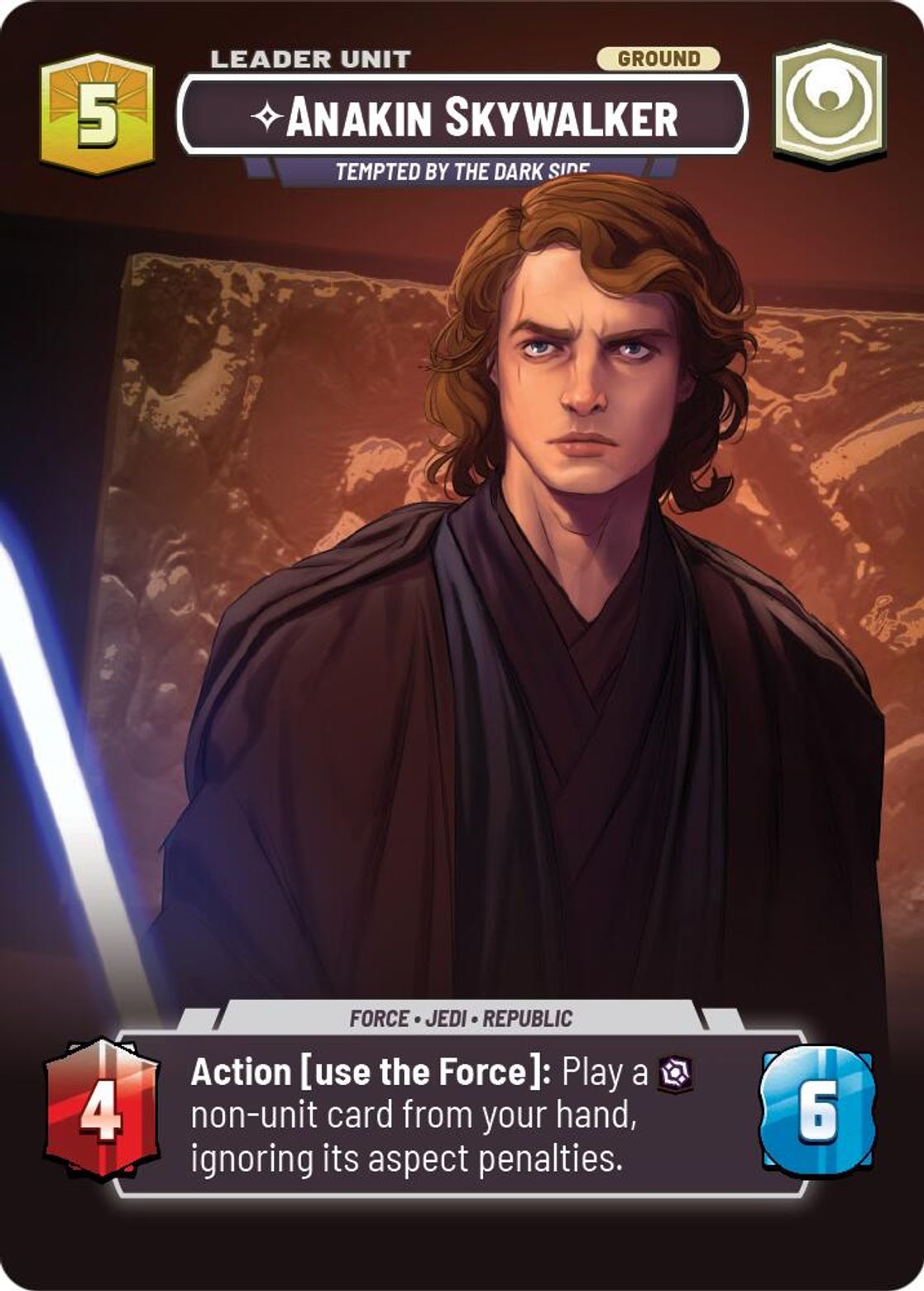 Anakin Skywalker, Tempted by the Dark Side (verso)