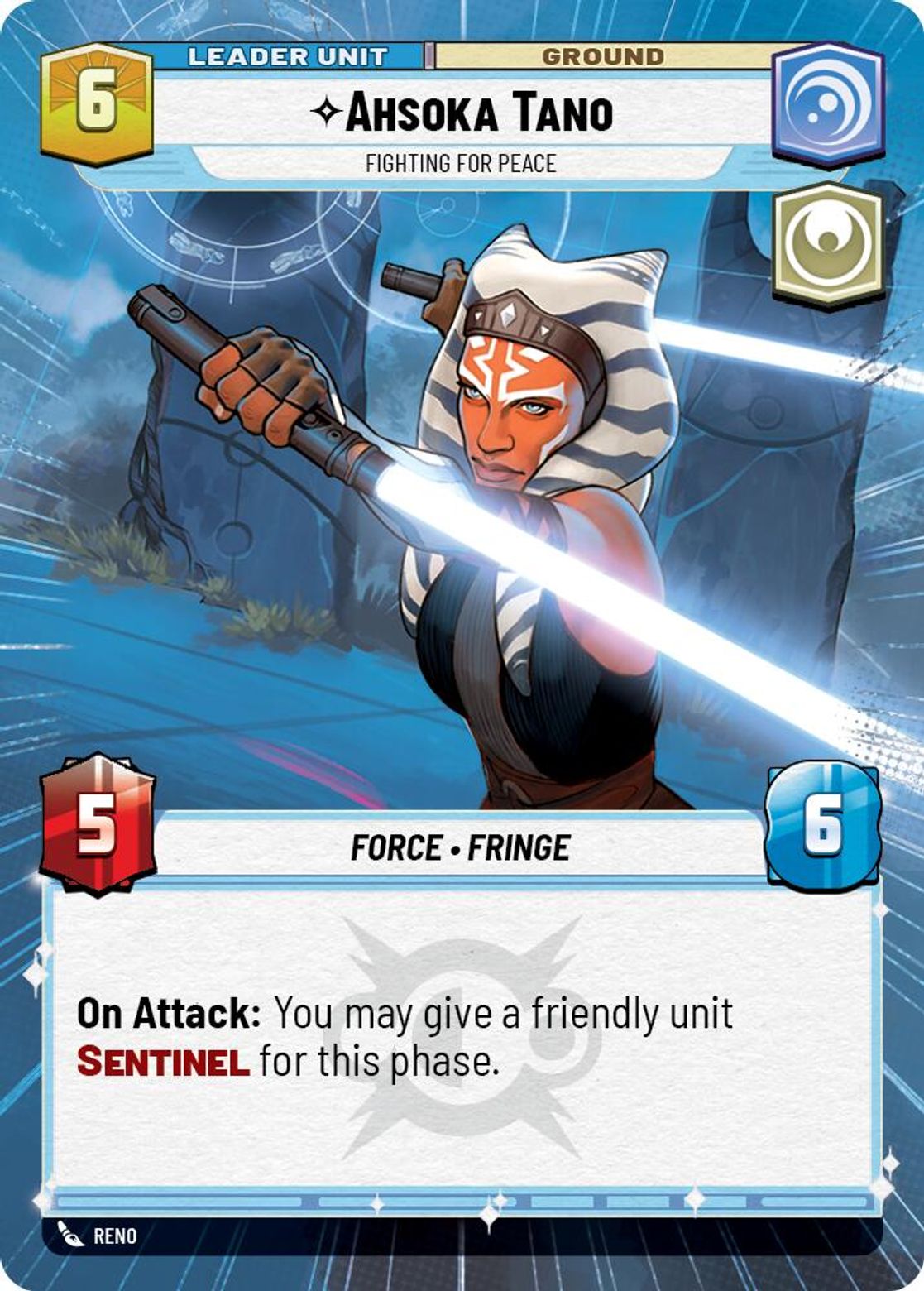 Ahsoka Tano, Fighting For Peace (verso)