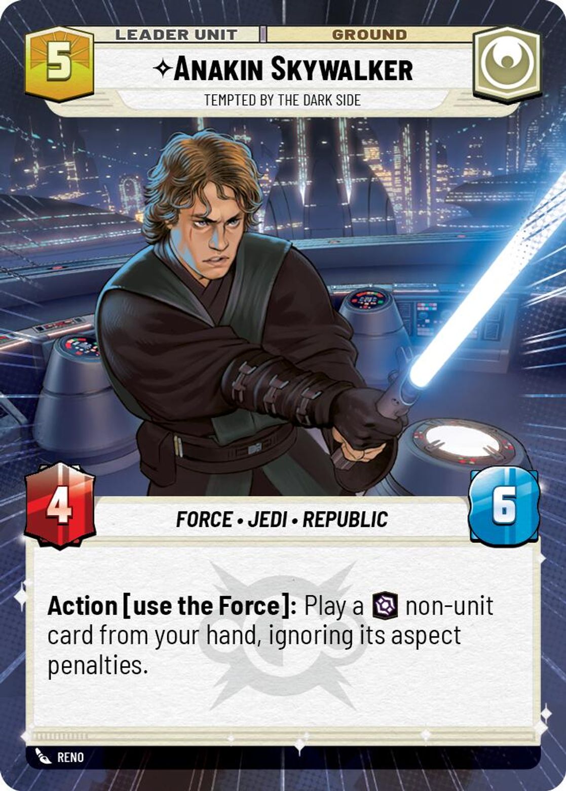 Anakin Skywalker, Tempted by the Dark Side (verso)
