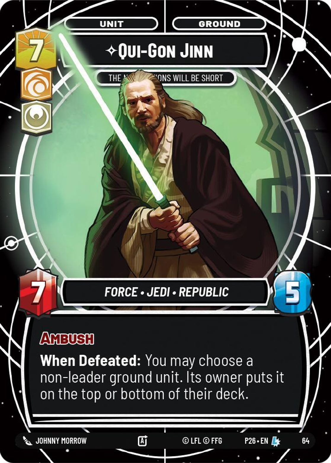 Qui-Gon Jinn, The Negotiations will be Short — 2026 Promos 64