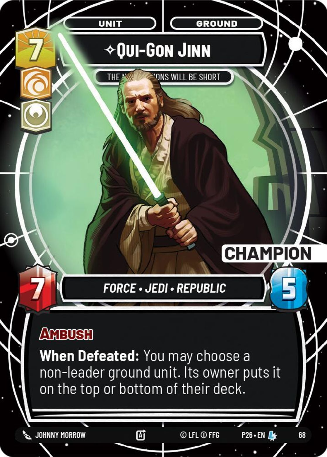 Qui-Gon Jinn, The Negotiations will be Short — 2026 Promos 68