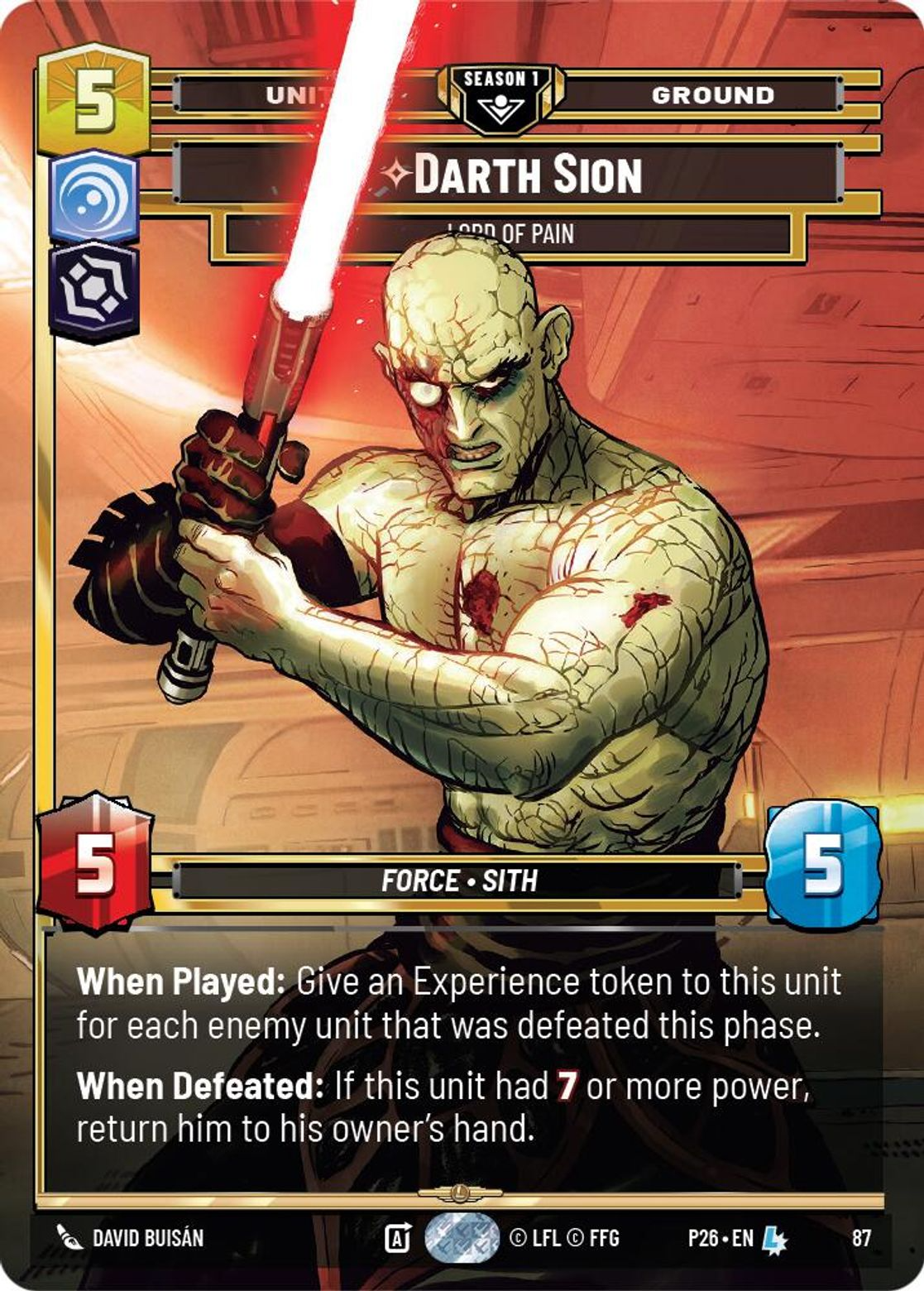 Darth Sion, Lord of Pain — 2026 Promos 87