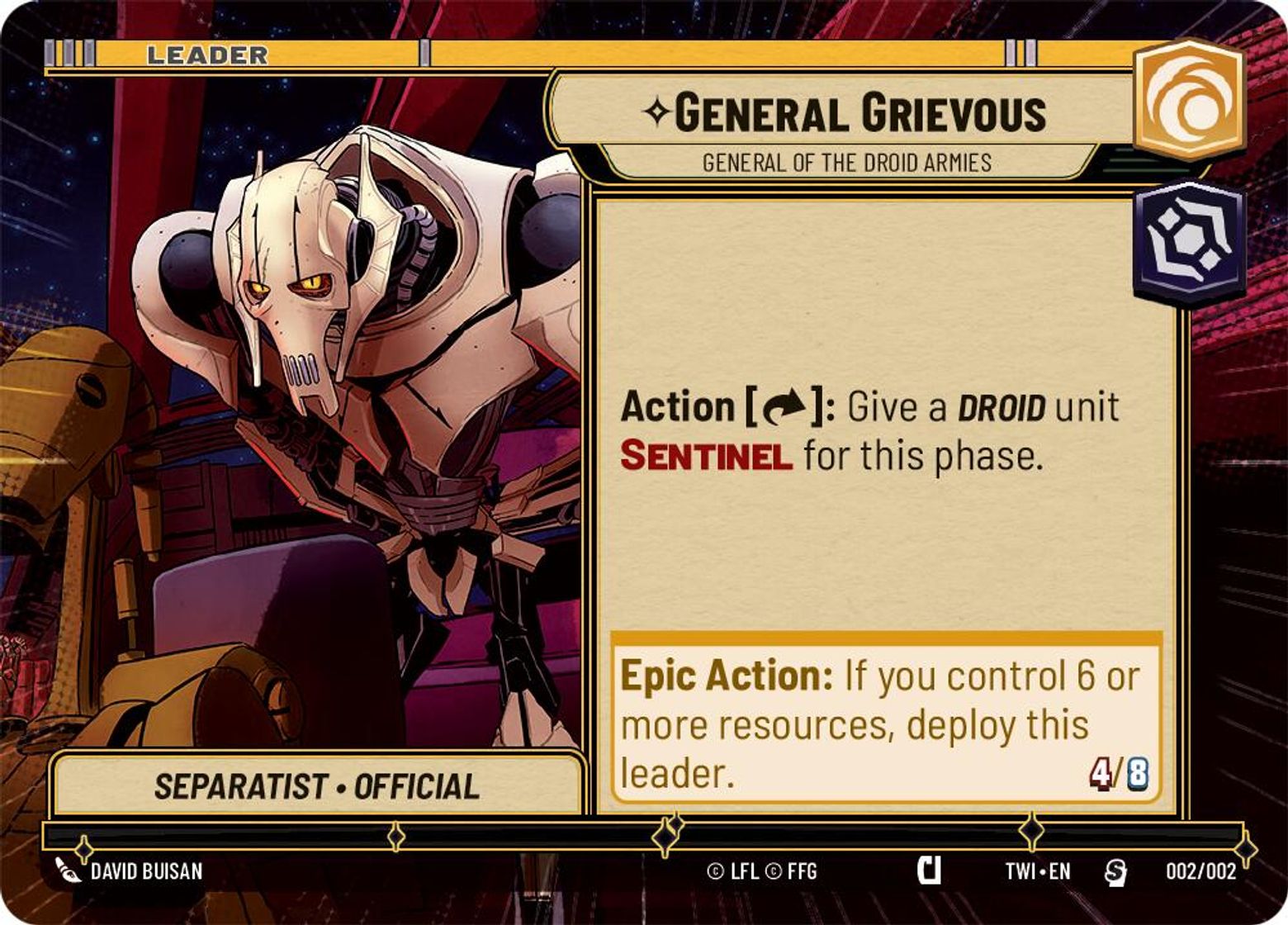 General Grievous, General of the Droid Armies — Twilight of the Republic - Prerelease Promos 002