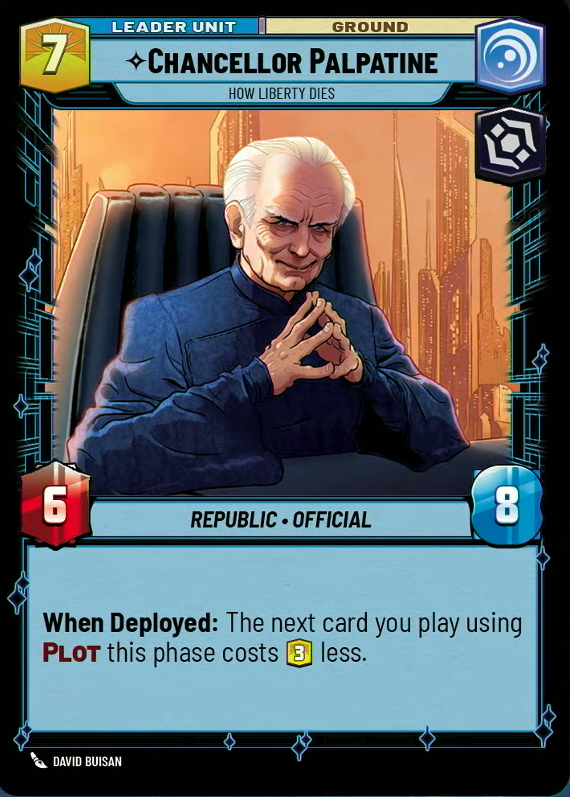 Chancellor Palpatine, How Liberty Dies (verso)