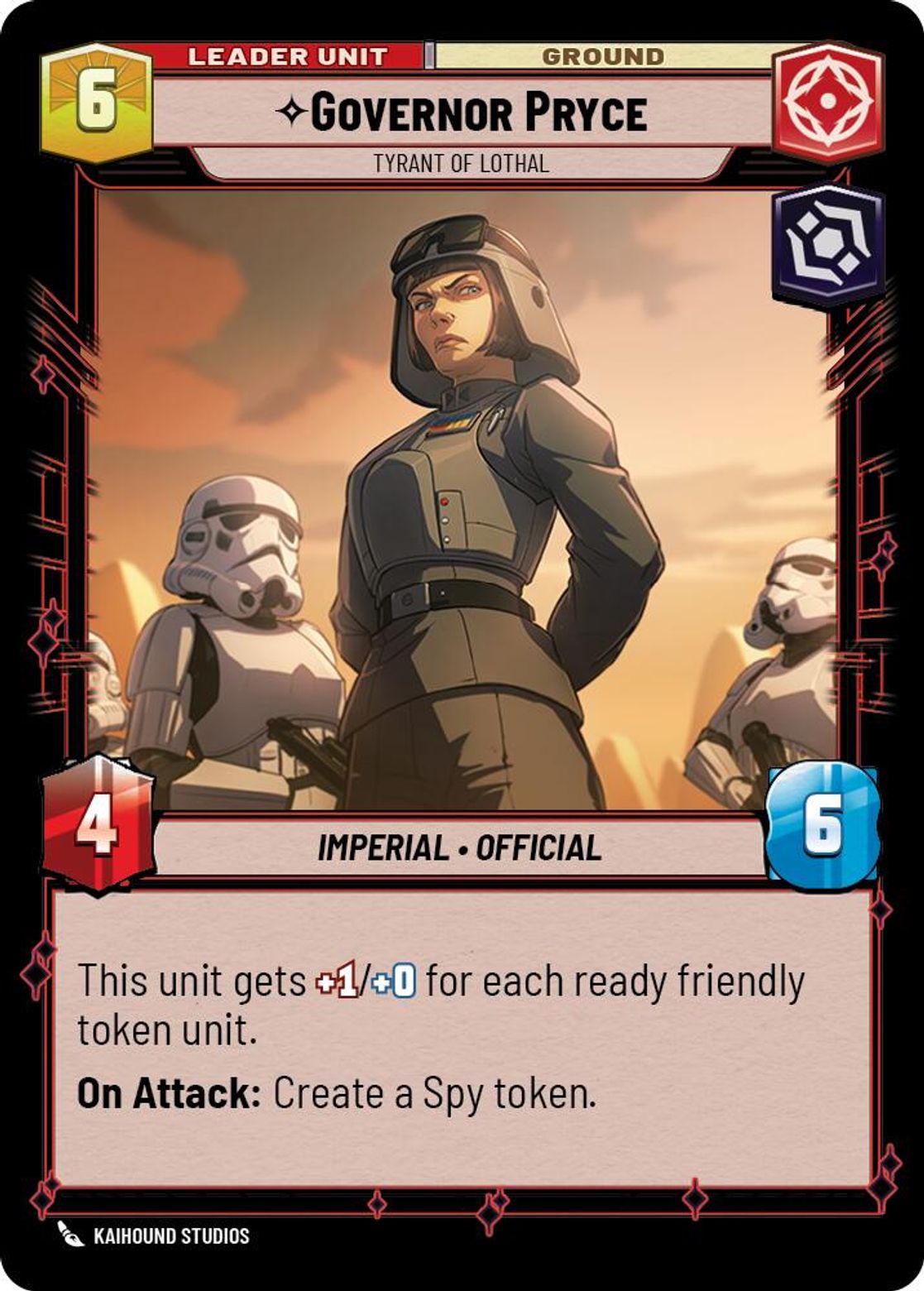 Governor Pryce, Tyrant of Lothal (verso)