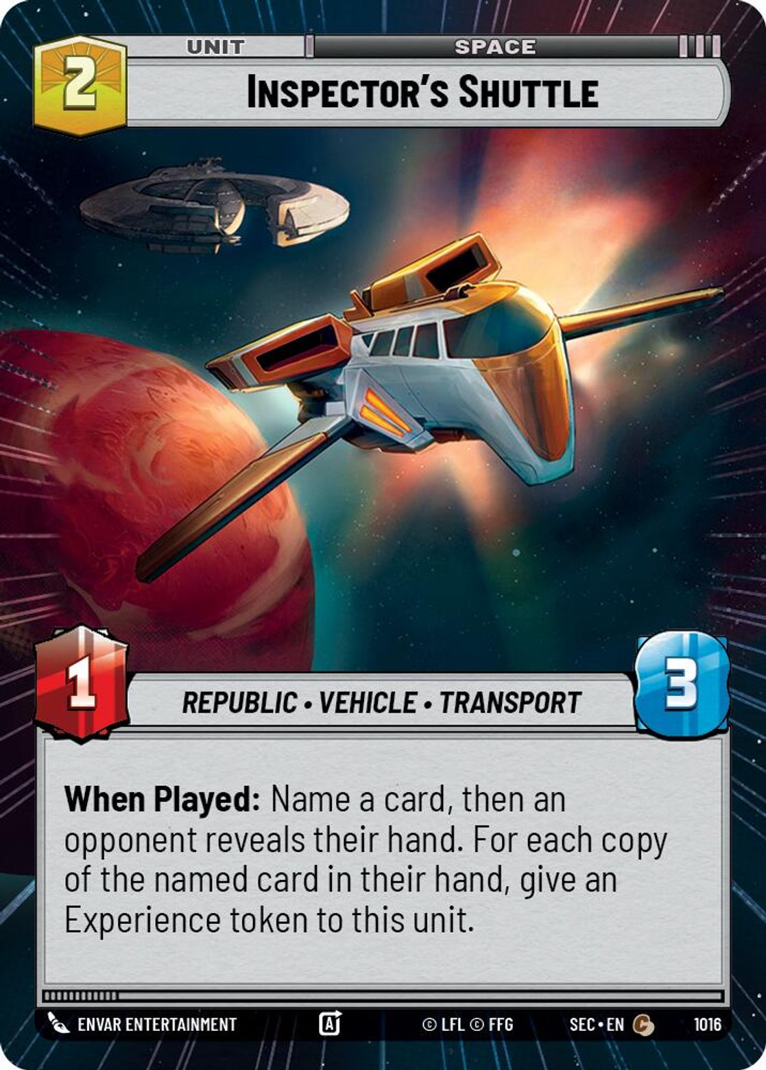 Inspector's Shuttle — Secrets of Power 1016