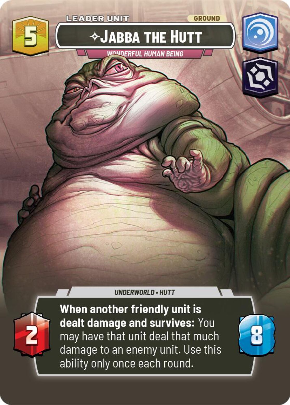 Jabba the Hutt, Wonderful Human Being (verso)