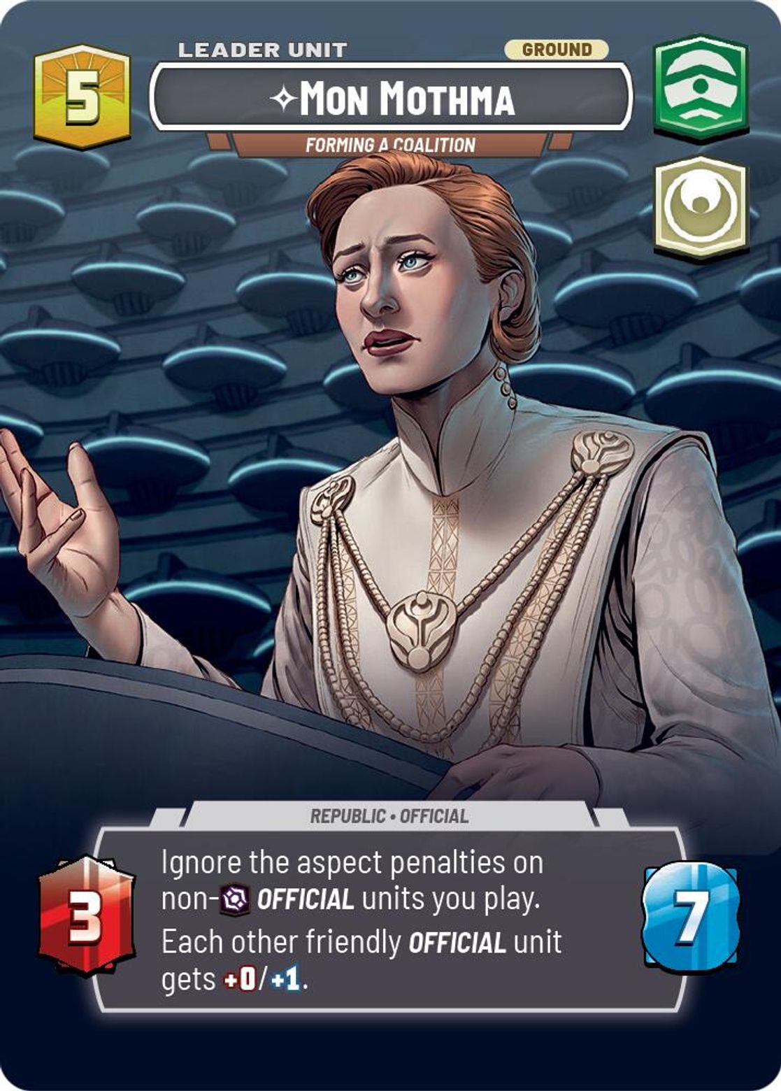 Mon Mothma, Forming a Coalition (verso)