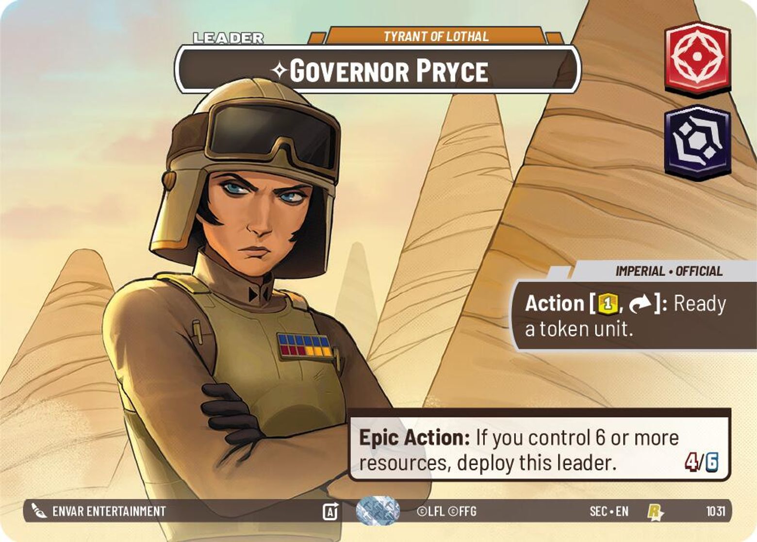 Governor Pryce, Tyrant of Lothal — Secrets of Power 1031