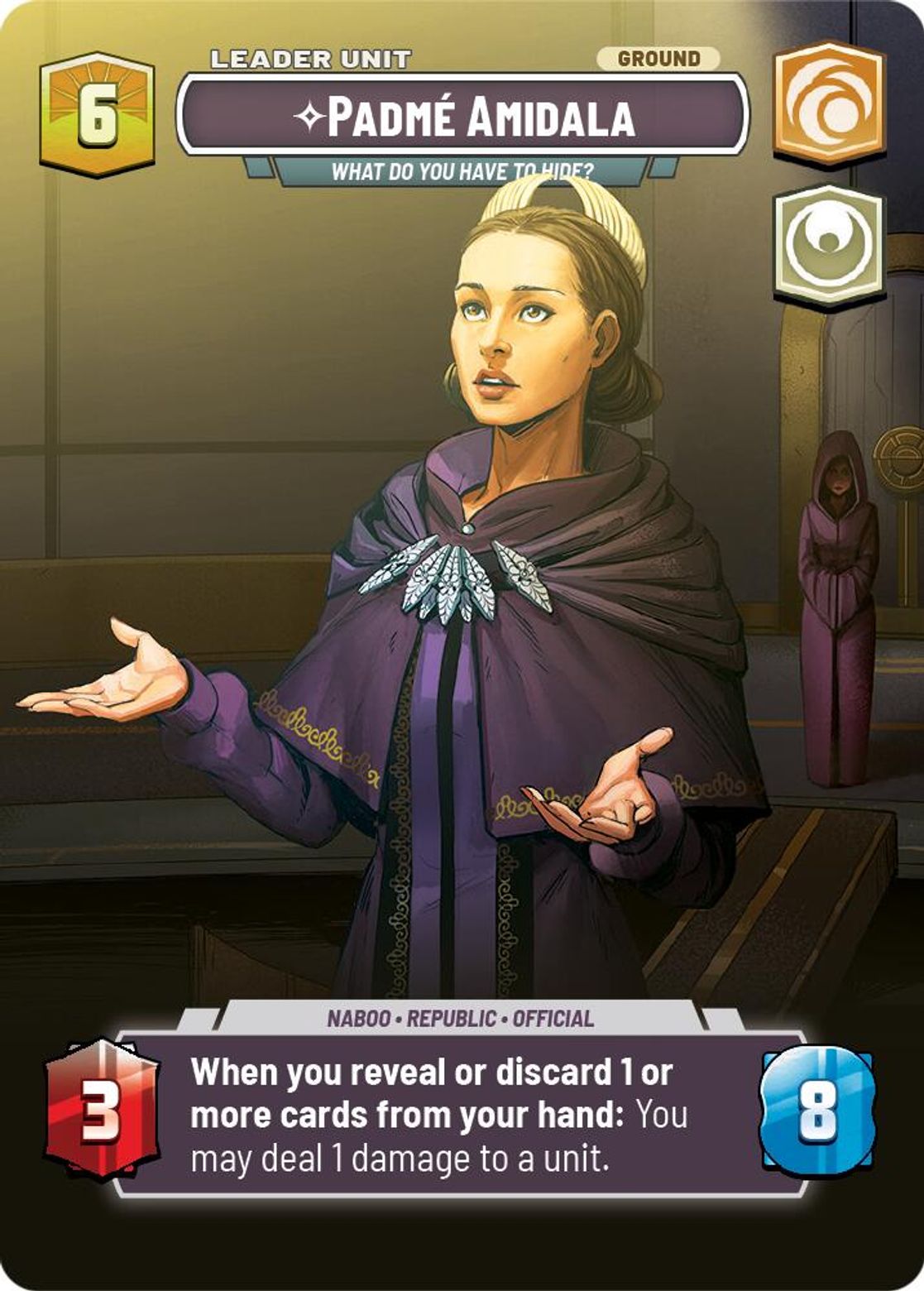 Padmé Amidala, What Do You Have to Hide? (verso)