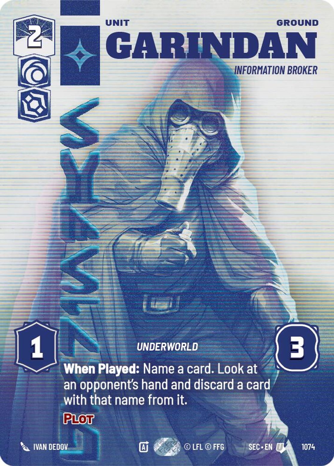 Garindan, Information Broker — Secrets of Power 1074