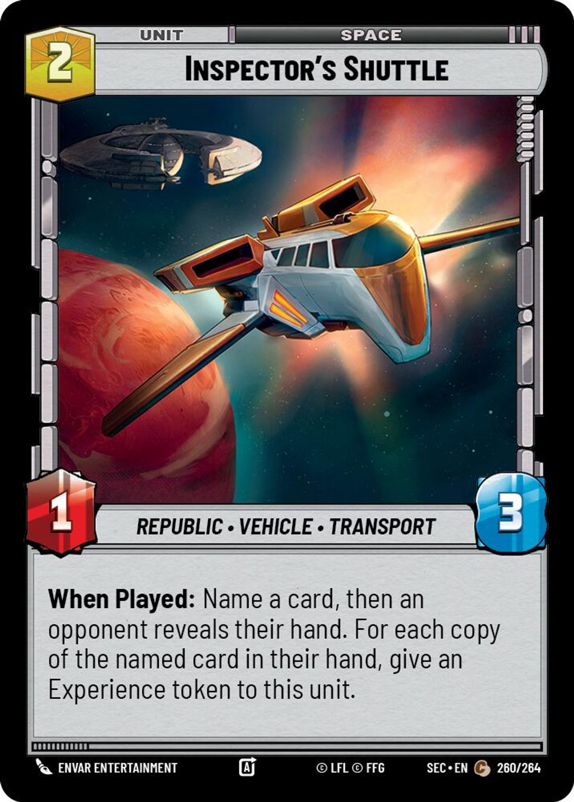 Inspector's Shuttle — Secrets of Power 260