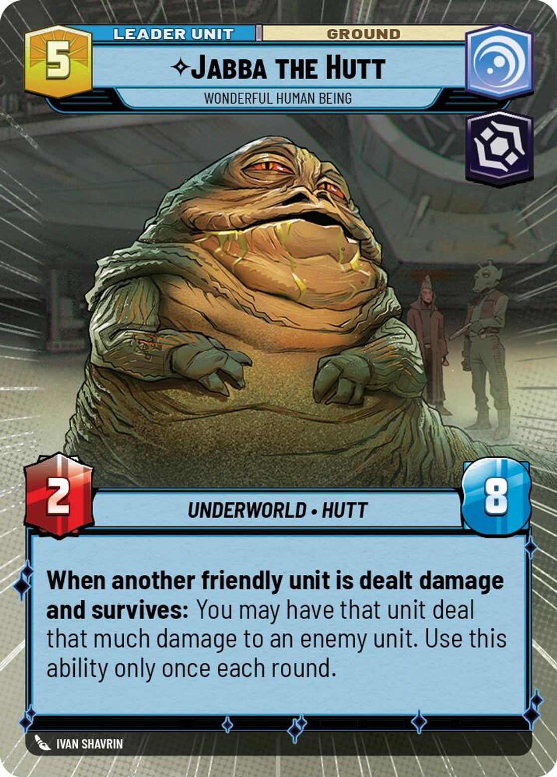 Jabba the Hutt, Wonderful Human Being (verso)