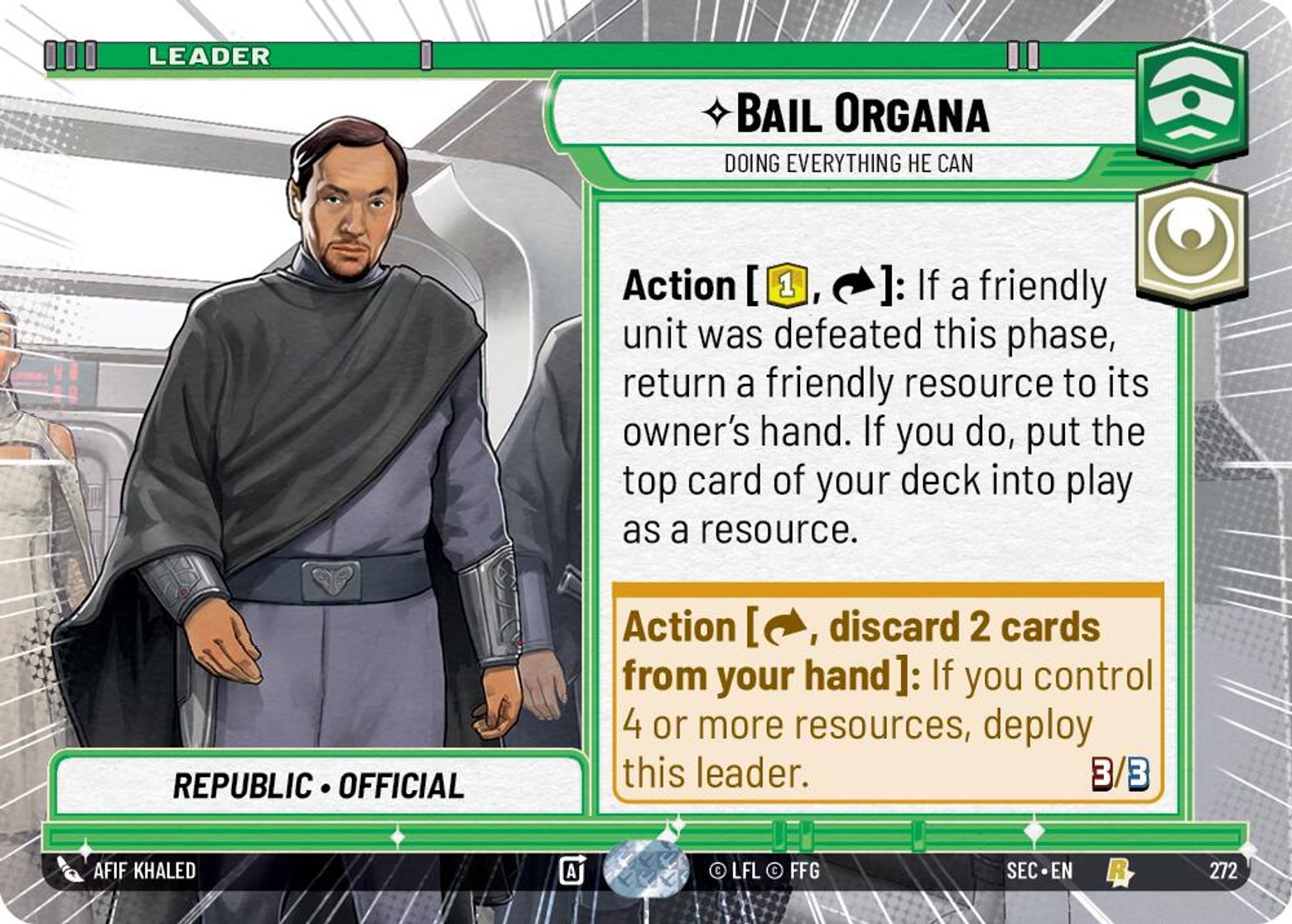 Bail Organa, Doing Everything He Can — Secrets of Power 272