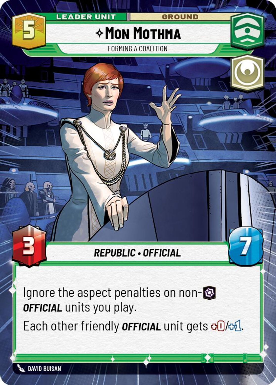 Mon Mothma, Forming a Coalition (verso)