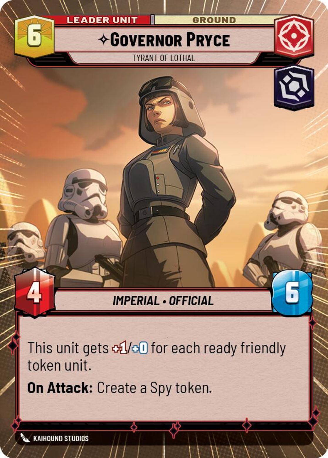 Governor Pryce, Tyrant of Lothal (verso)