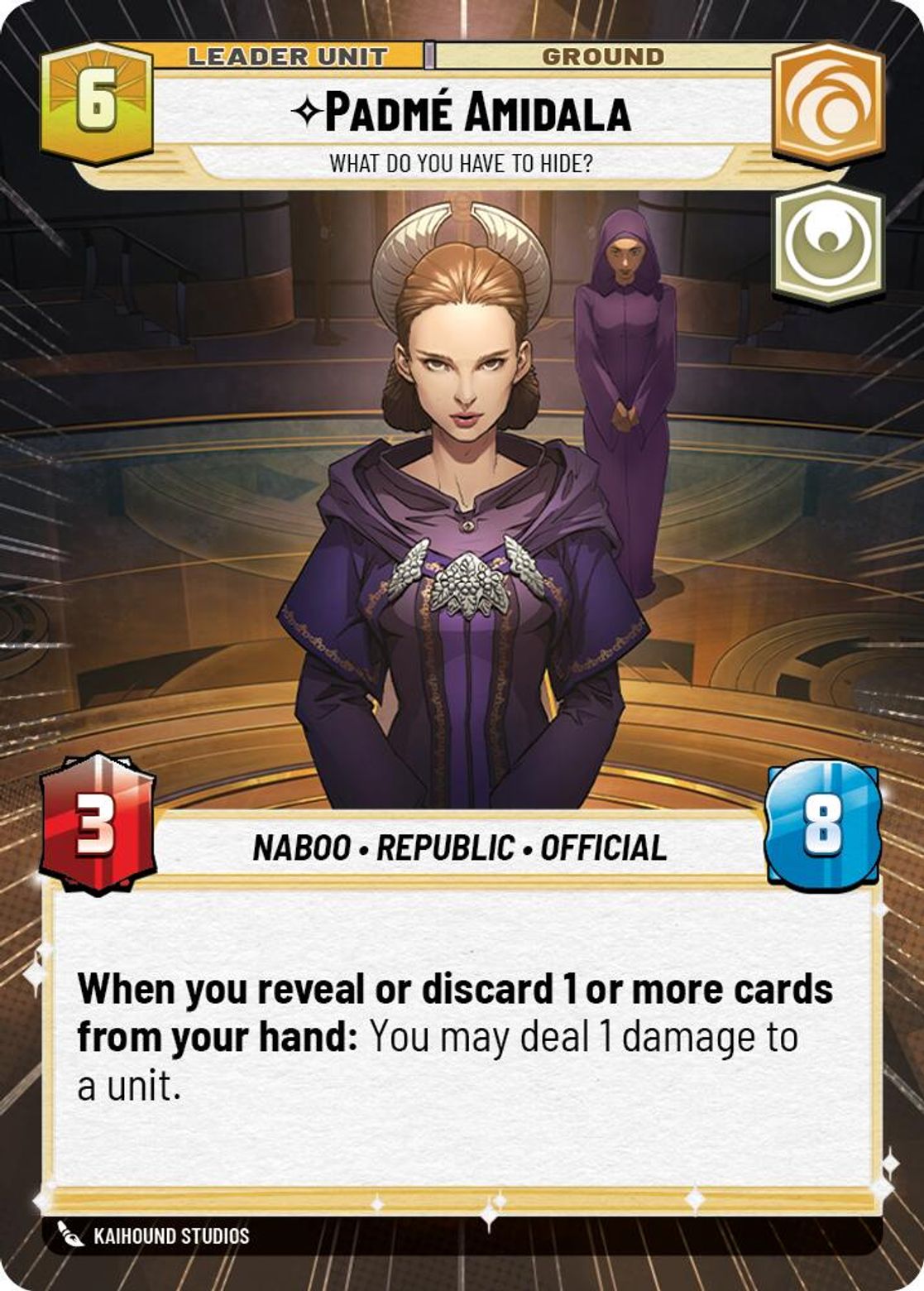 Padmé Amidala, What Do You Have to Hide? (verso)