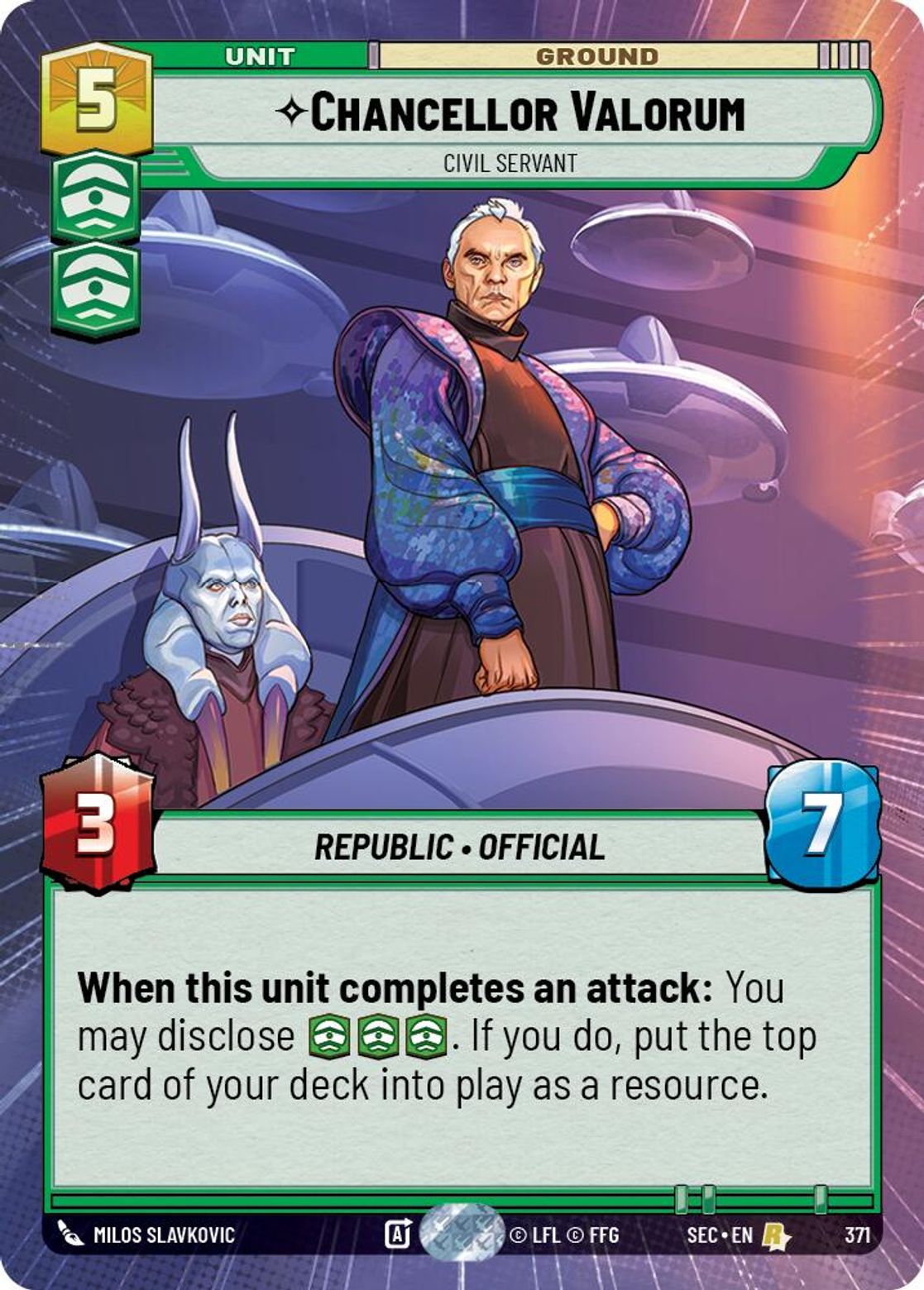 Chancellor Valorum, Civil Servant — Secrets of Power 371