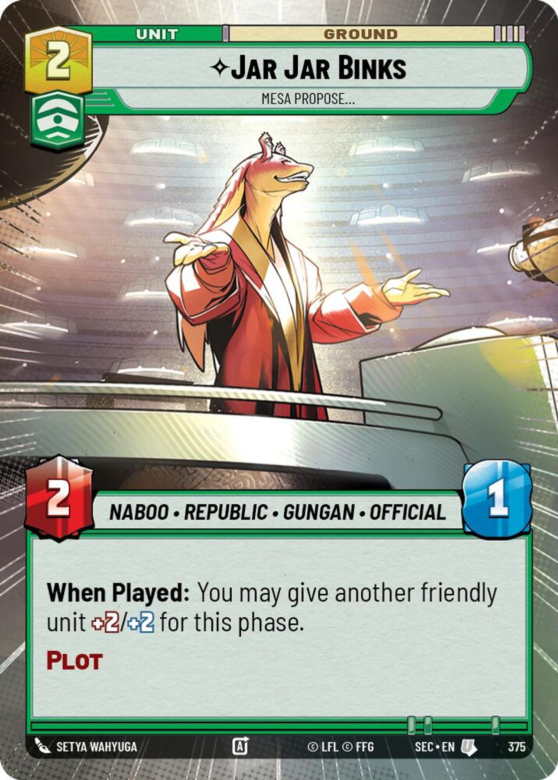 Jar Jar Binks, Mesa Propose — Secrets of Power 375