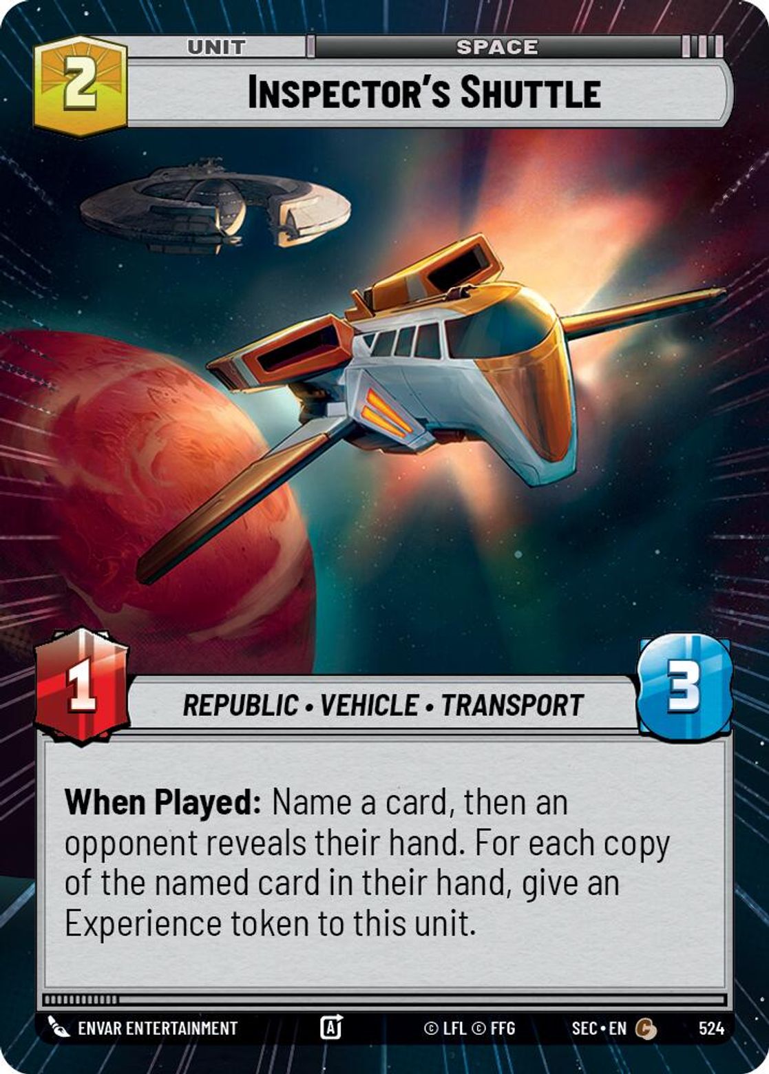 Inspector's Shuttle — Secrets of Power 524