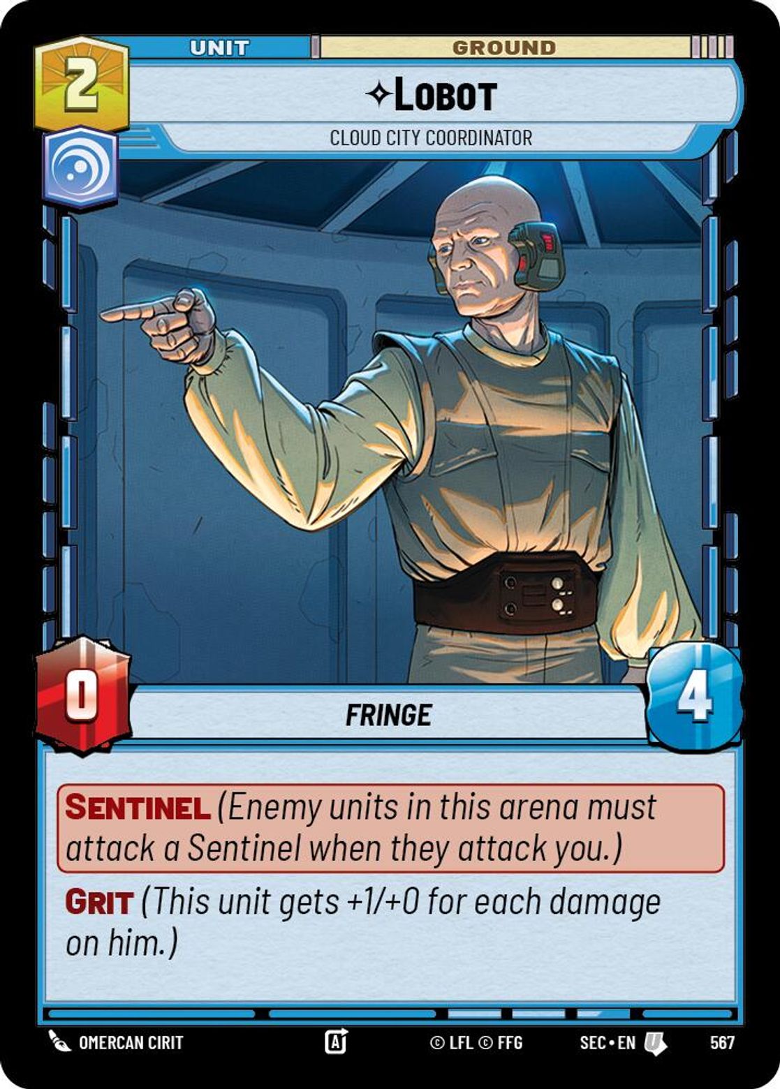 Lobot, Cloud City Coordinator — Secrets of Power 567