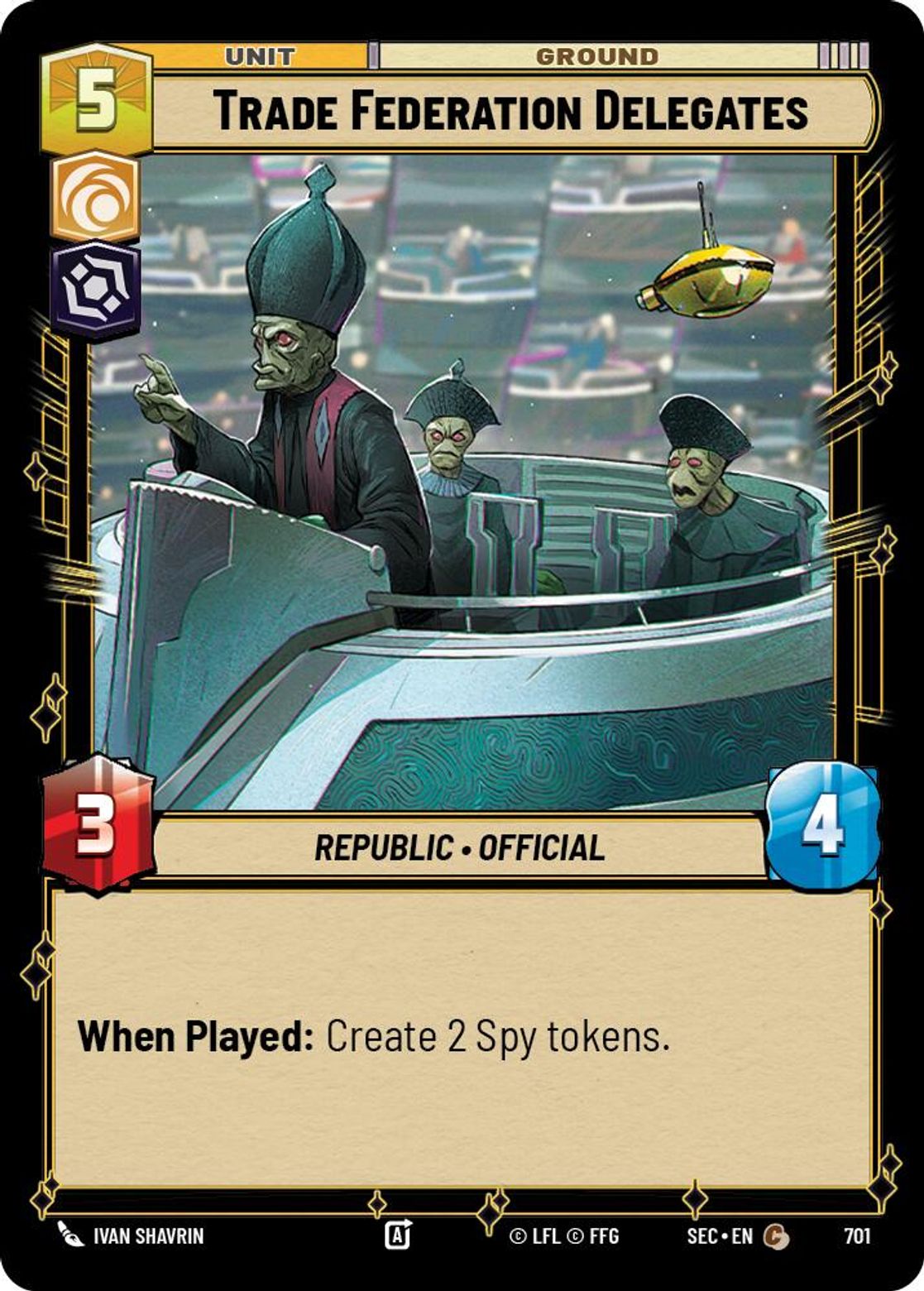 Trade Federation Delegates — Secrets of Power 701