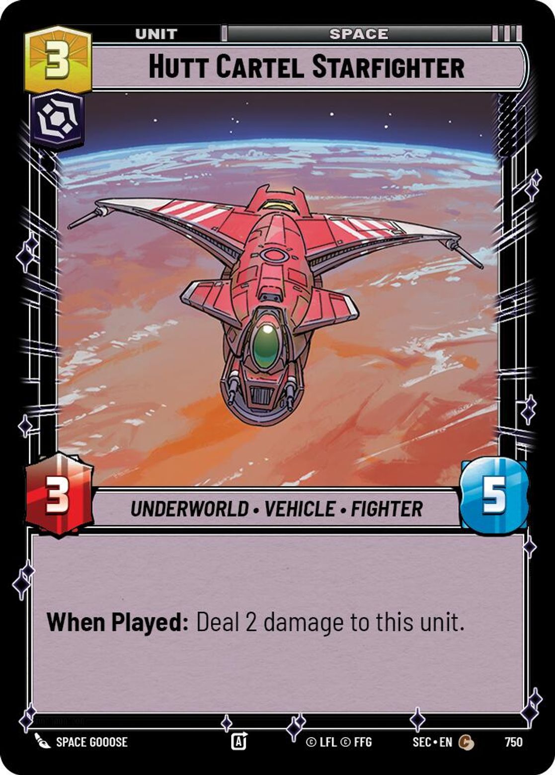 Hutt Cartel Starfighter — Secrets of Power 750