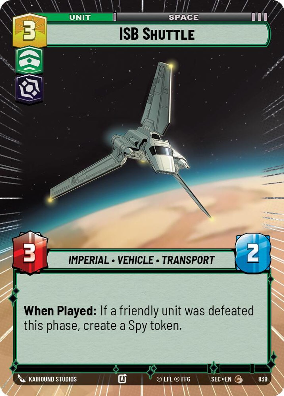 ISB Shuttle — Secrets of Power 839