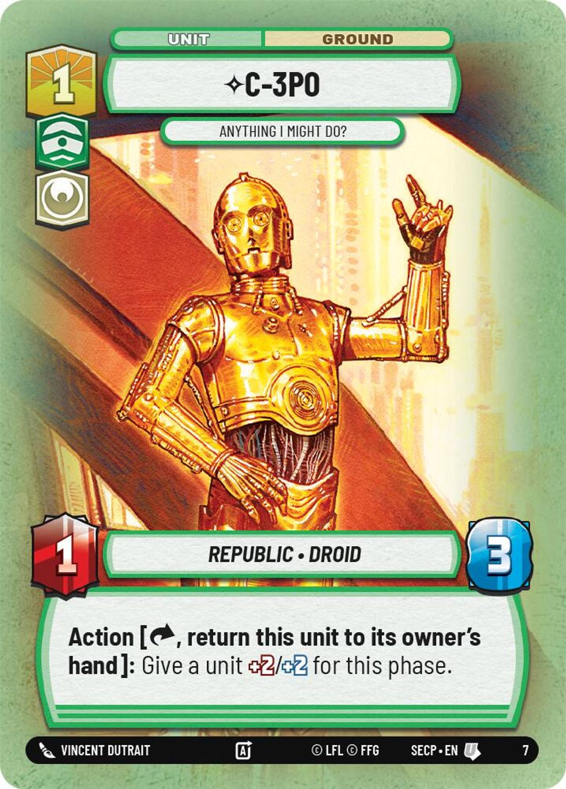 C-3P0, Anything I Might Do? — Secrets of Power - OP Promo 07
