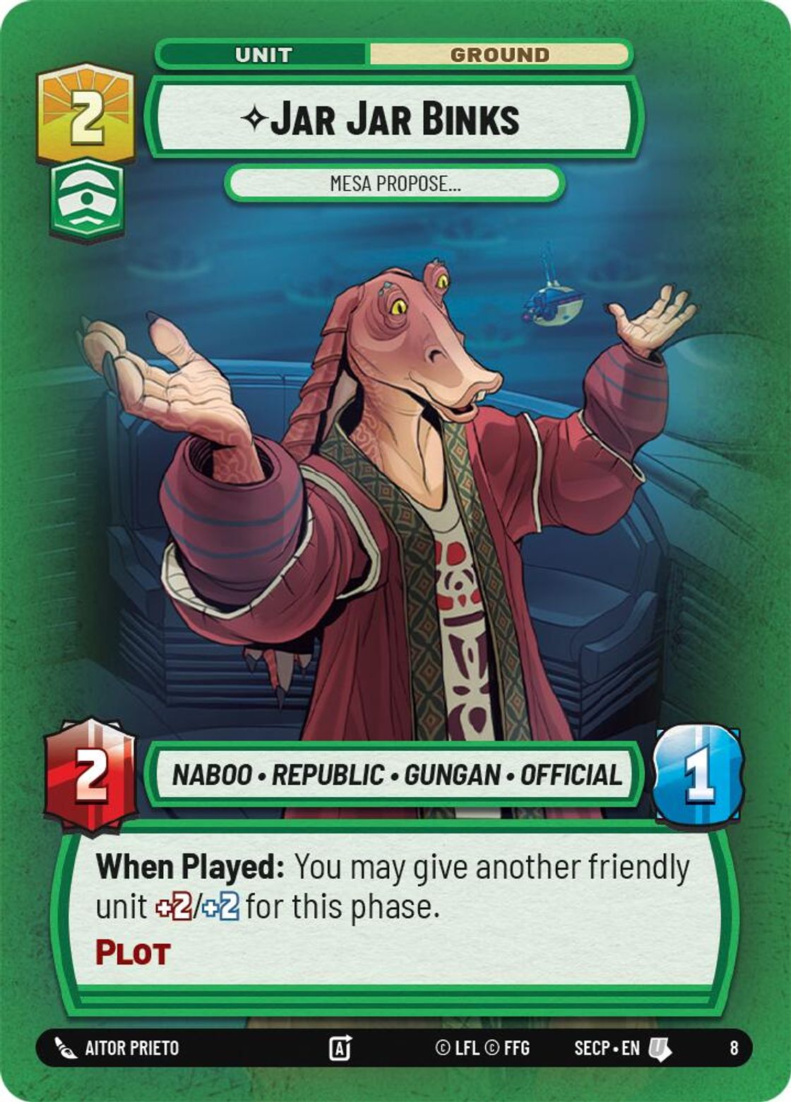 Jar Jar Binks, Mesa Propose — Secrets of Power - OP Promo 08
