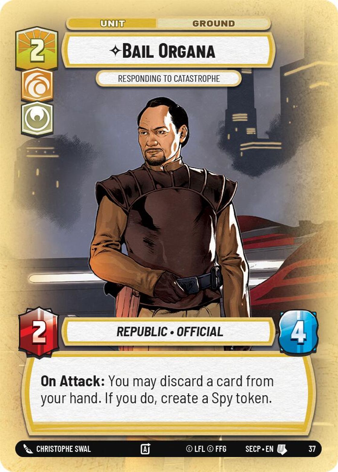 Bail Organa, Responding to Catastrophe — Secrets of Power - OP Promo 37
