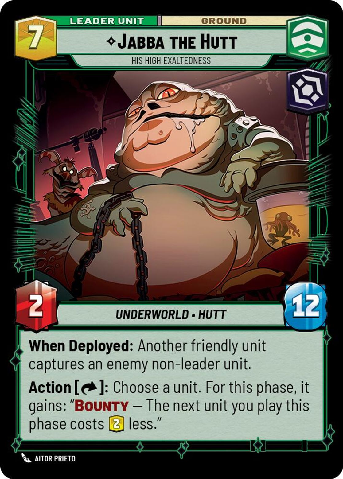 Jabba the Hutt, His High Exaltdeness (verso)