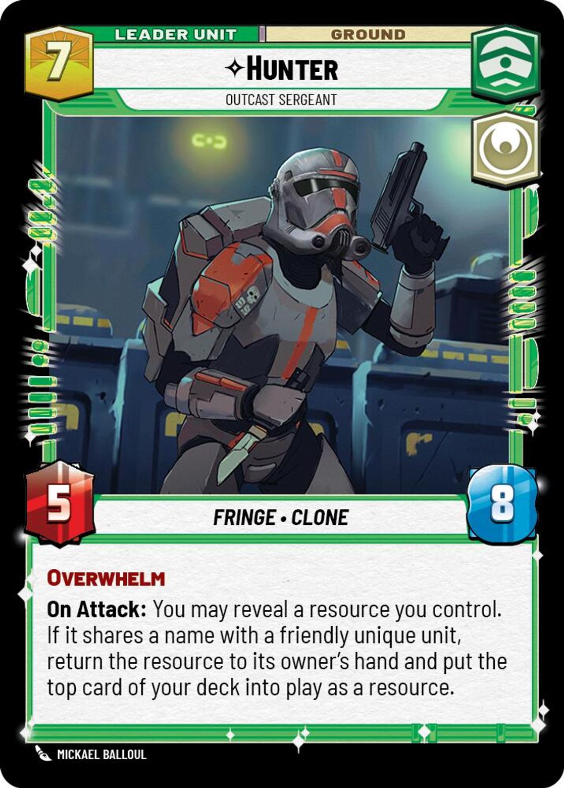 Hunter, Outcast Sergeant (verso)