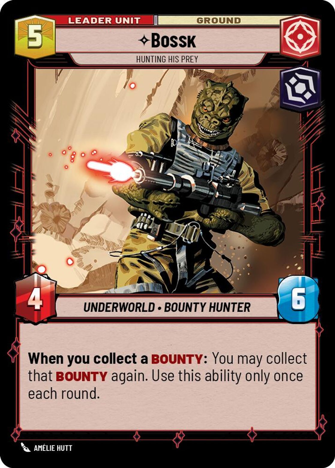 Bossk, Hunting His Prey (verso)
