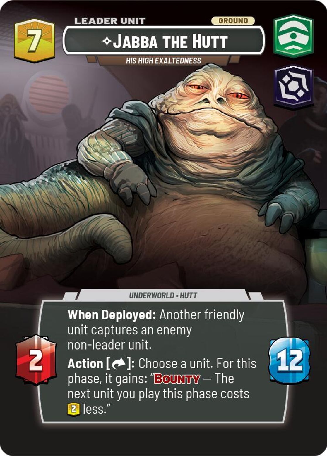 Jabba the Hutt, His High Exaltdeness (verso)