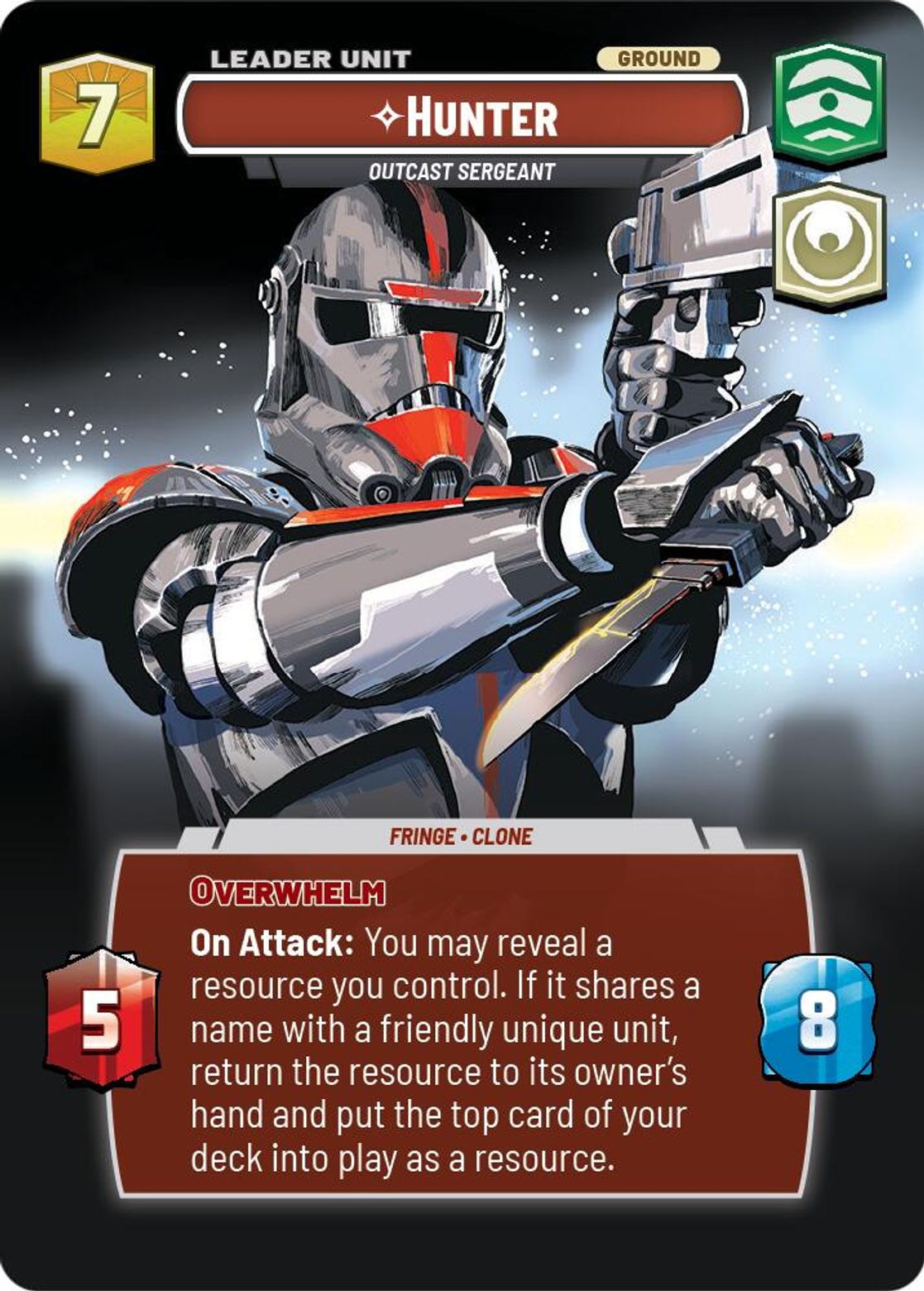 Hunter, Outcast Sergeant (verso)