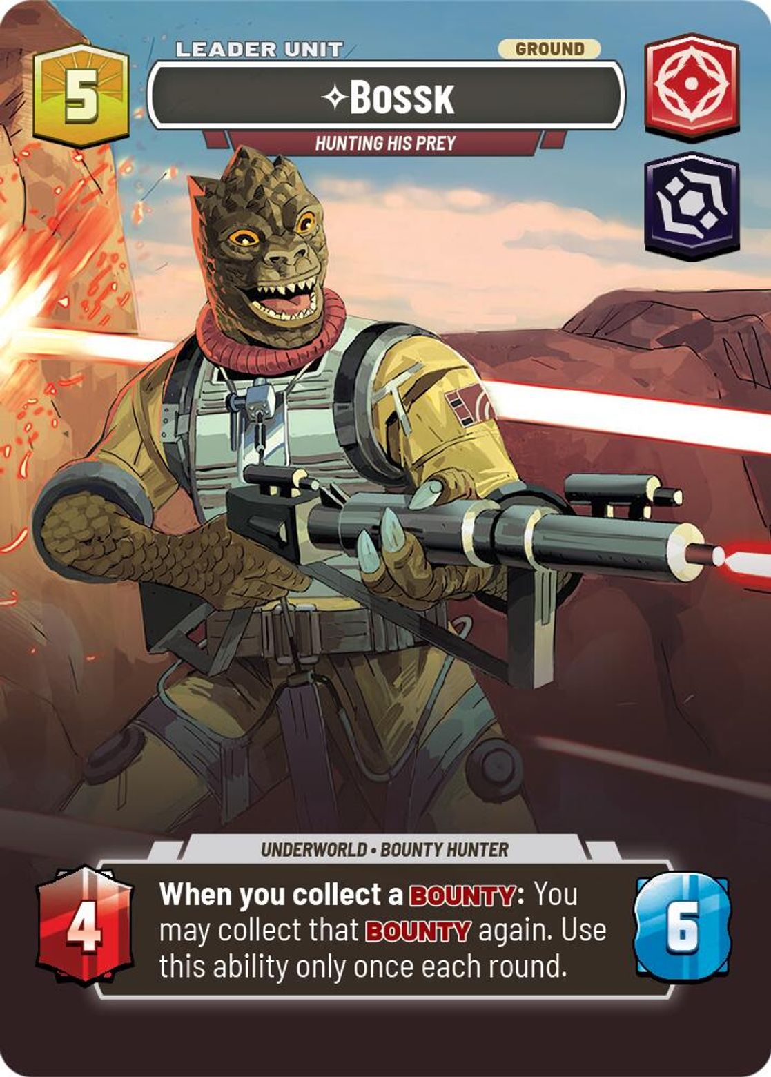 Bossk, Hunting His Prey (verso)