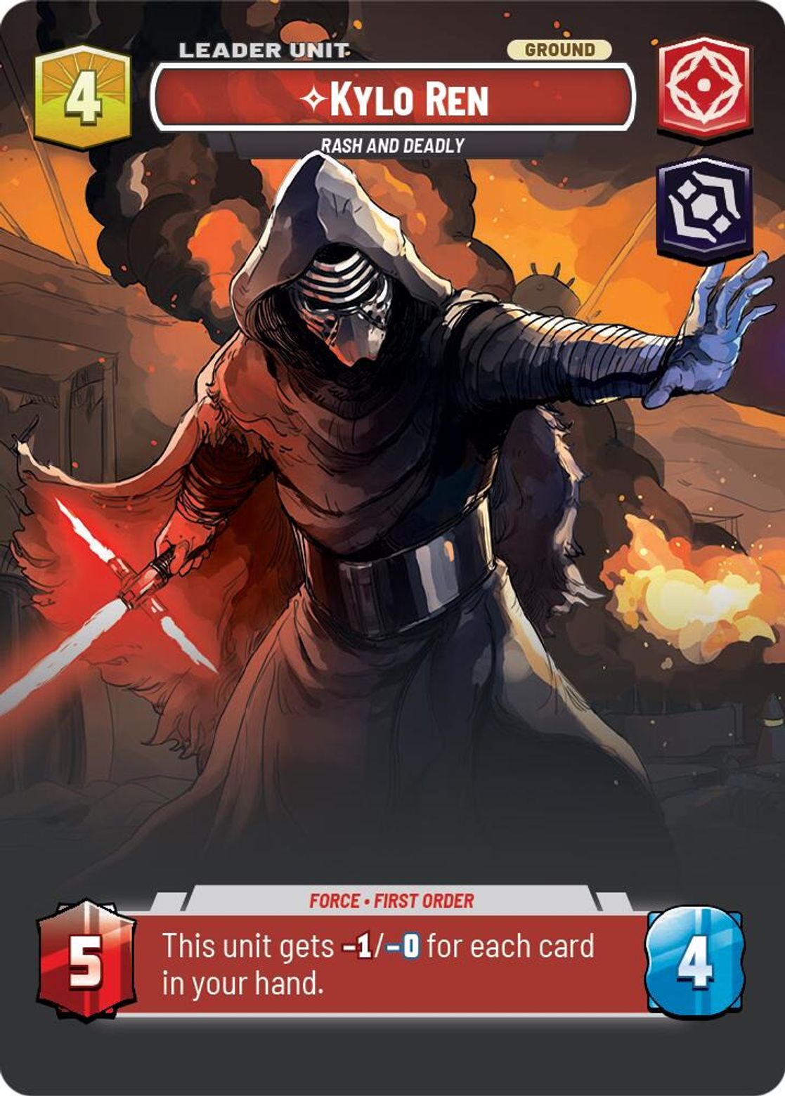 Kylo Ren, Rash and Deadly (verso)