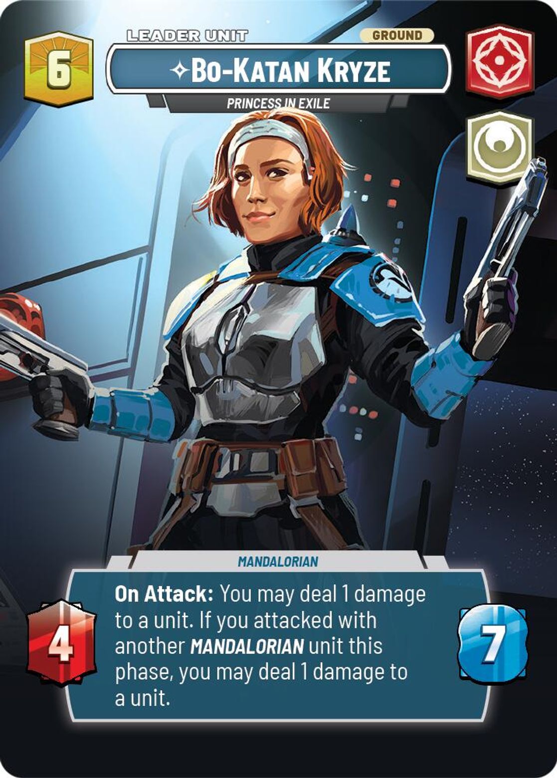 Bo-Katan Kryze, Princess in Exile (verso)