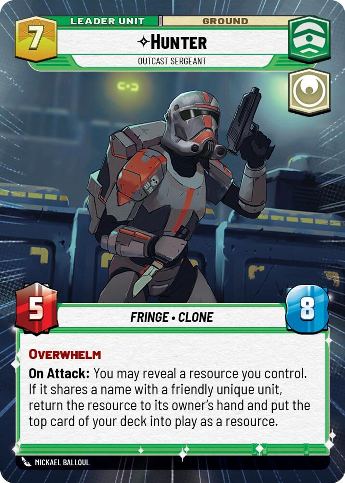 Hunter, Outcast Sergeant (verso)
