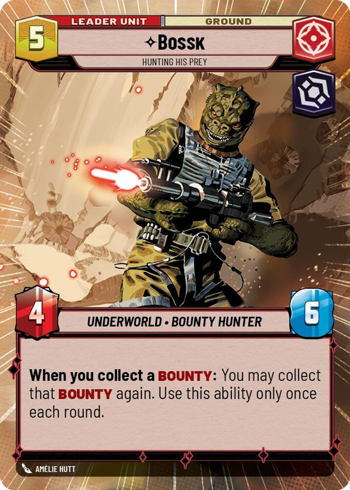 Bossk, Hunting His Prey (verso)