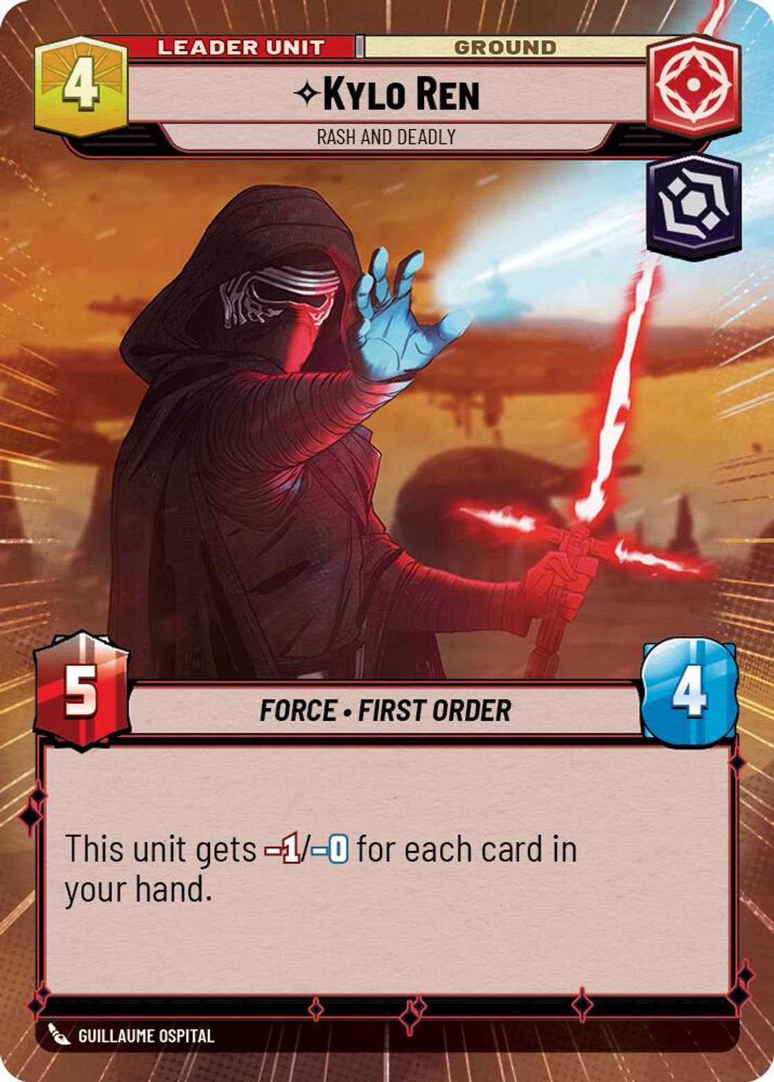 Kylo Ren, Rash and Deadly (verso)