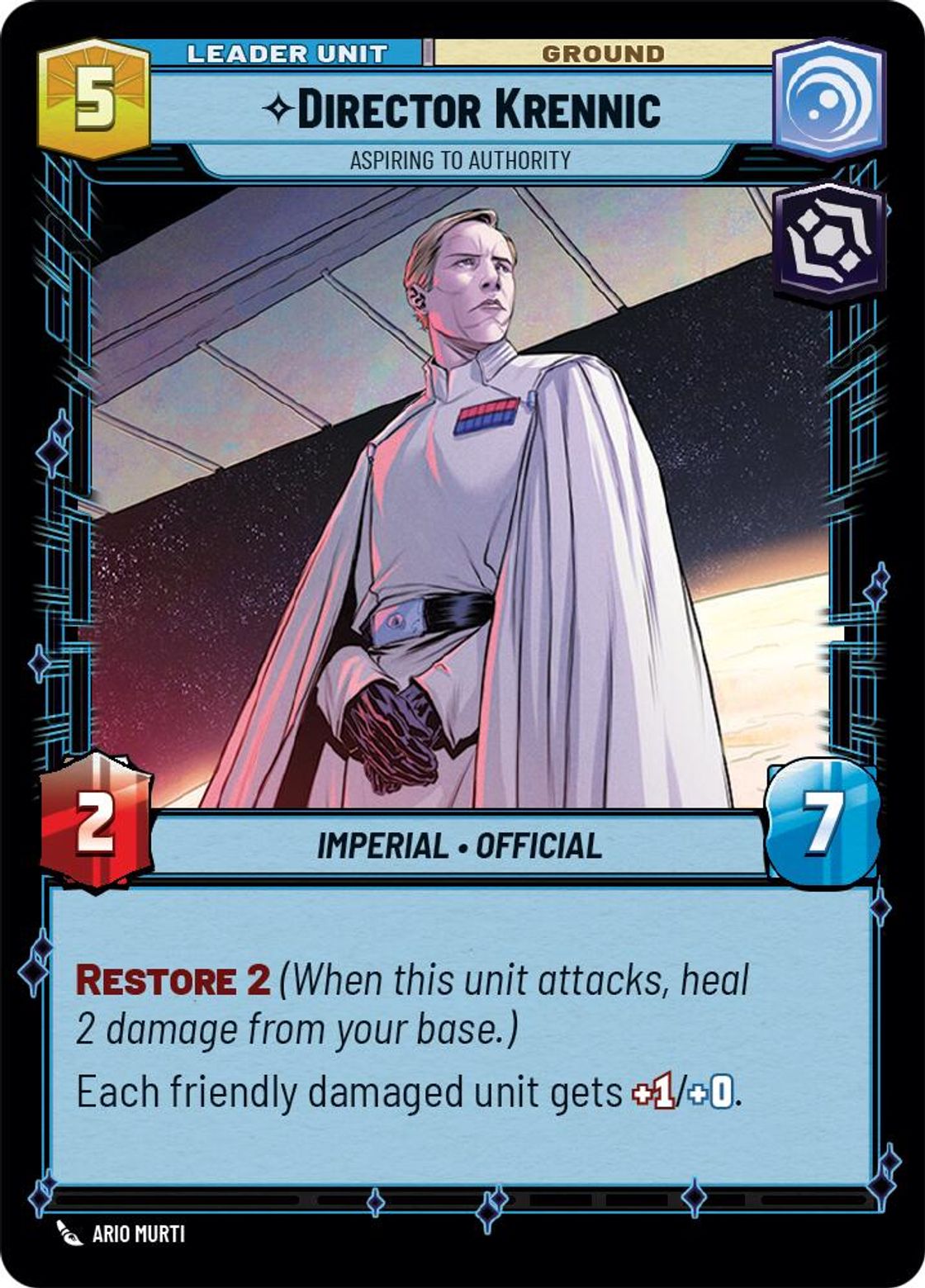 Director Krennic, Aspiring to Authority (verso)