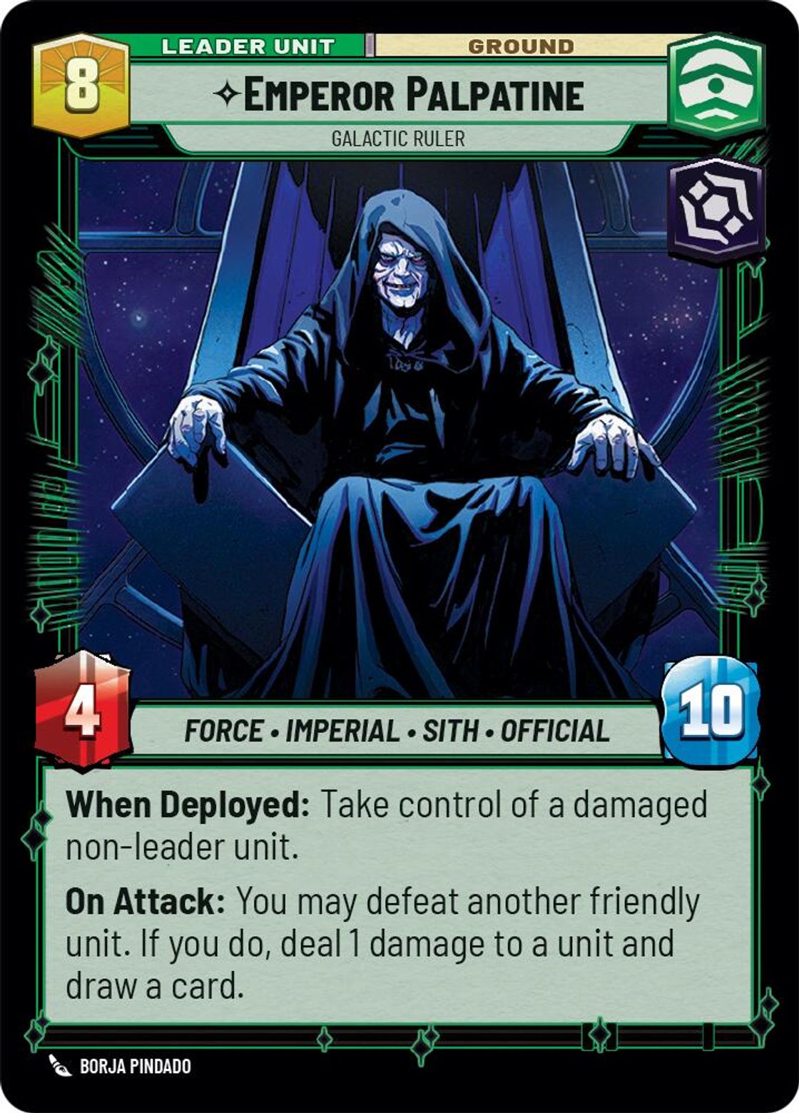 Emperor Palpatine, Galactic Ruler (verso)