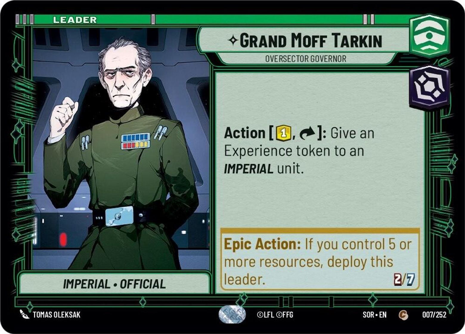 Grand Moff Tarkin, Oversector Governor — Spark of Rebellion 007