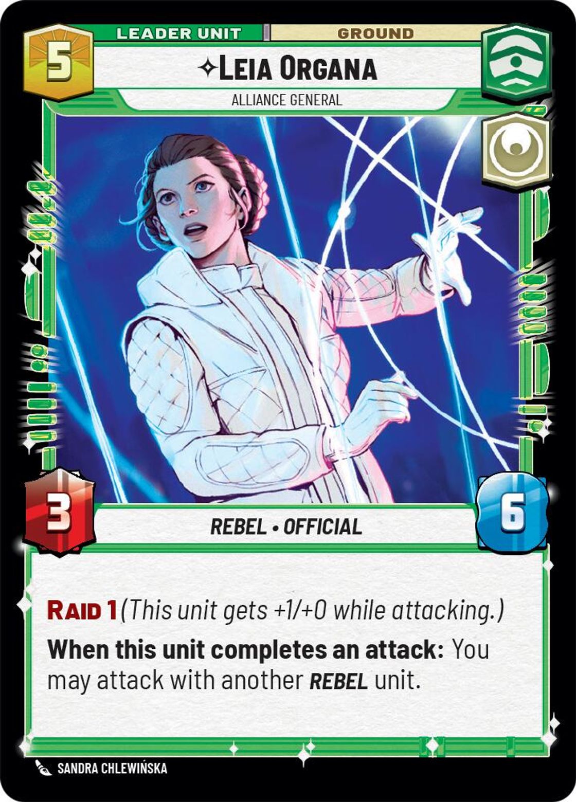 Leia Organa, Alliance General (verso)