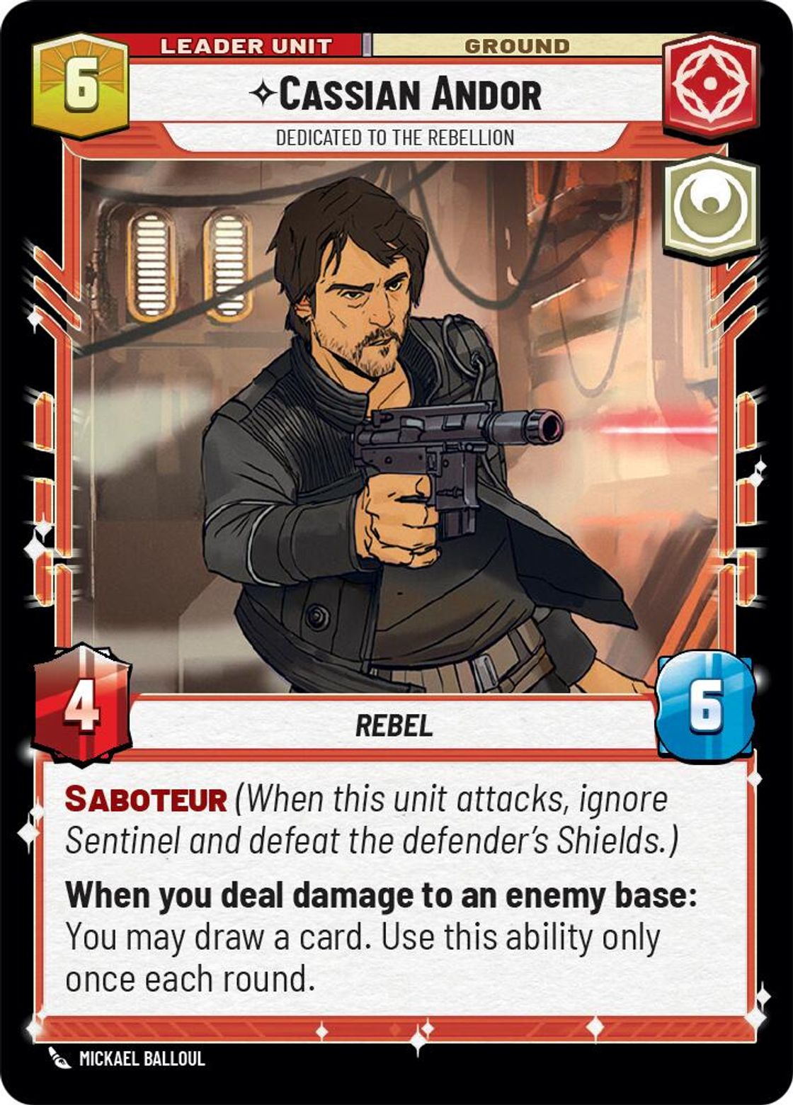 Cassian Andor, Dedicated to the Rebellion (verso)