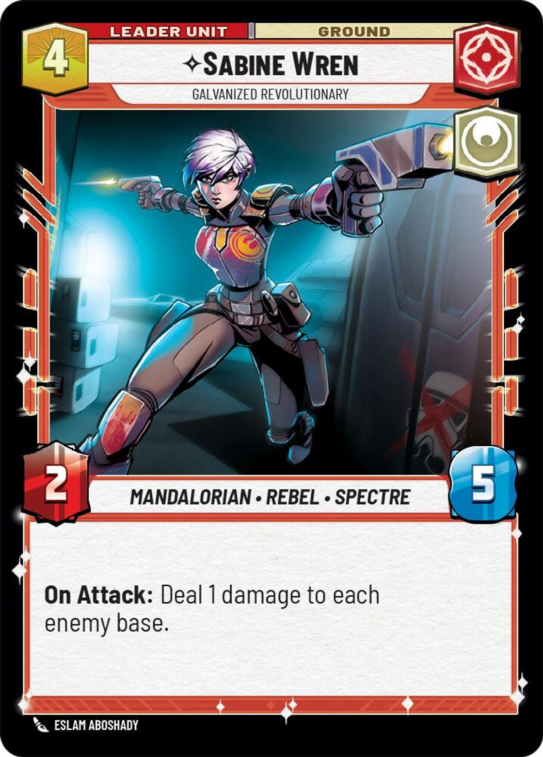 Sabine Wren, Galvanized Revolutionary (verso)