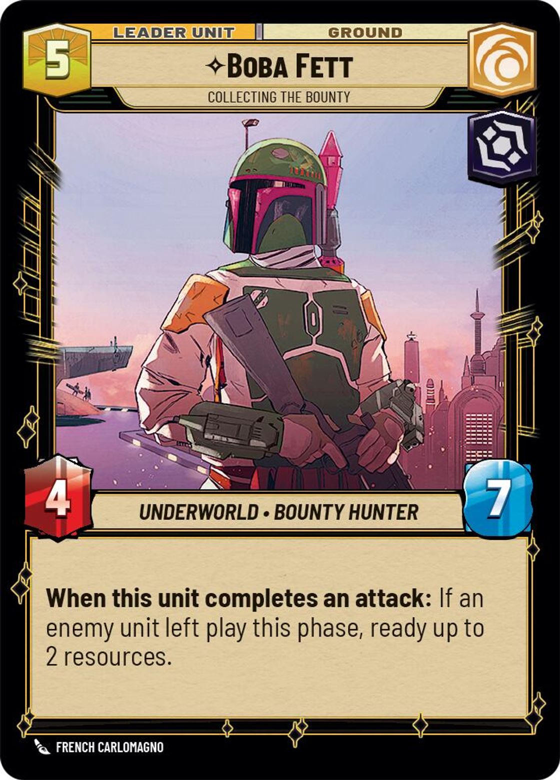 Boba Fett, Collecting the Bounty (verso)
